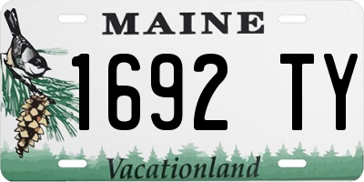 ME license plate 1692TY