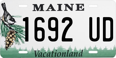 ME license plate 1692UD
