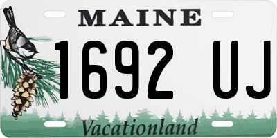 ME license plate 1692UJ