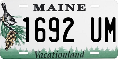 ME license plate 1692UM