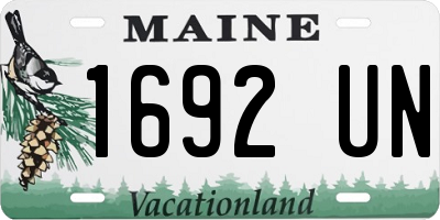 ME license plate 1692UN