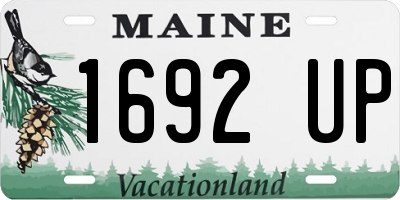 ME license plate 1692UP
