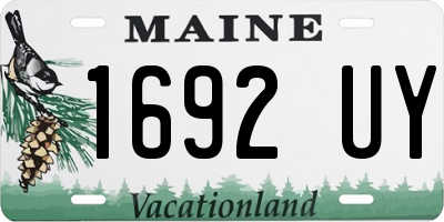 ME license plate 1692UY