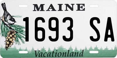 ME license plate 1693SA