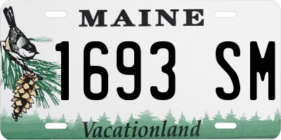 ME license plate 1693SM