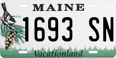 ME license plate 1693SN