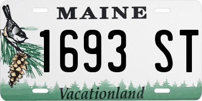 ME license plate 1693ST