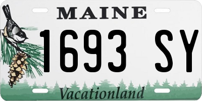 ME license plate 1693SY