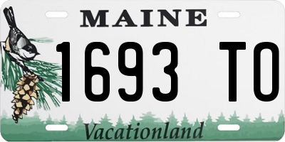 ME license plate 1693TO