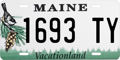 ME license plate 1693TY