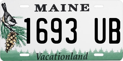 ME license plate 1693UB
