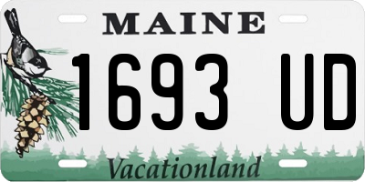 ME license plate 1693UD