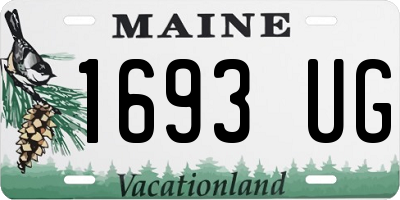 ME license plate 1693UG