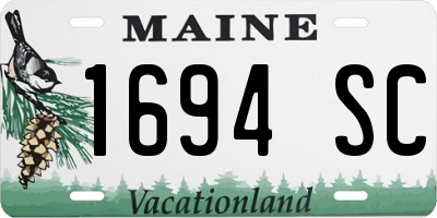 ME license plate 1694SC