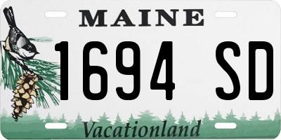 ME license plate 1694SD