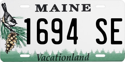 ME license plate 1694SE