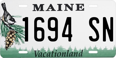 ME license plate 1694SN