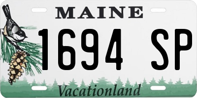 ME license plate 1694SP