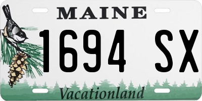 ME license plate 1694SX