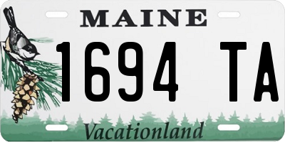 ME license plate 1694TA
