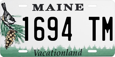 ME license plate 1694TM