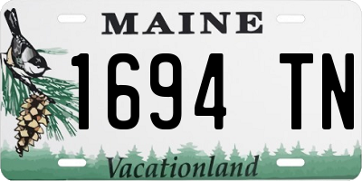 ME license plate 1694TN