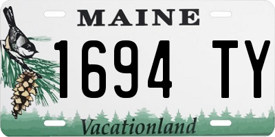 ME license plate 1694TY