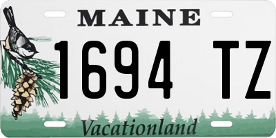 ME license plate 1694TZ