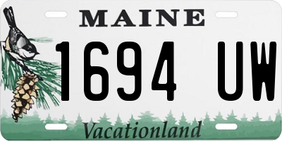 ME license plate 1694UW