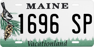 ME license plate 1696SP