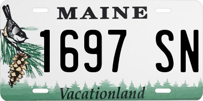 ME license plate 1697SN