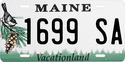 ME license plate 1699SA