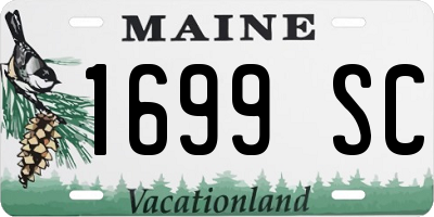 ME license plate 1699SC