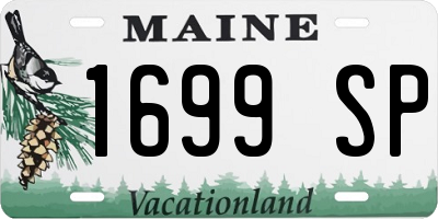 ME license plate 1699SP