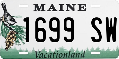 ME license plate 1699SW