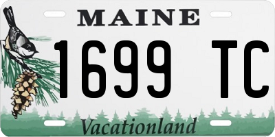 ME license plate 1699TC