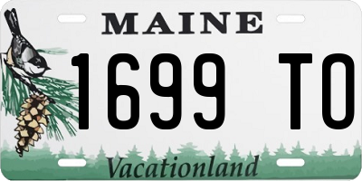 ME license plate 1699TO