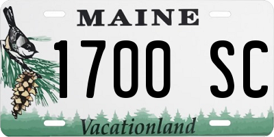 ME license plate 1700SC