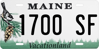 ME license plate 1700SF
