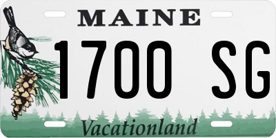 ME license plate 1700SG