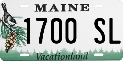 ME license plate 1700SL