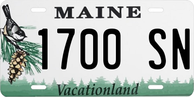 ME license plate 1700SN