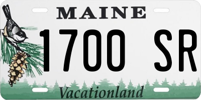ME license plate 1700SR