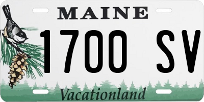 ME license plate 1700SV