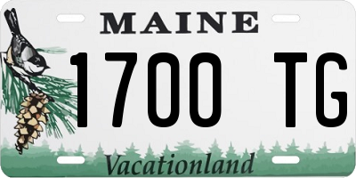 ME license plate 1700TG