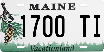 ME license plate 1700TI