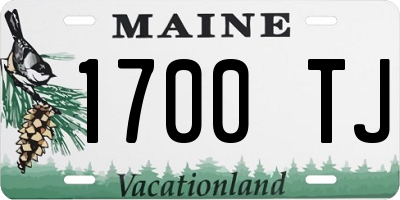 ME license plate 1700TJ