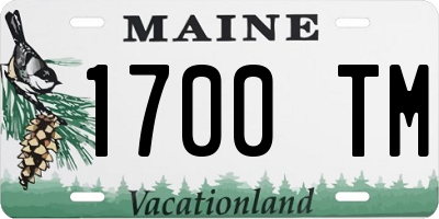 ME license plate 1700TM