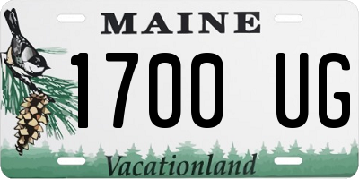 ME license plate 1700UG