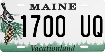 ME license plate 1700UQ